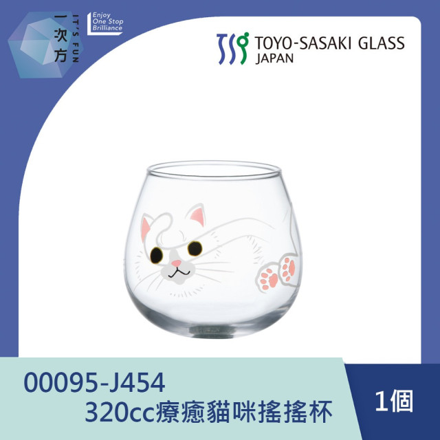 【TOYO-SASAKI】320cc療癒貓咪搖搖杯 00095-J454 / 東洋佐佐木 / 日本製 / 不倒翁杯/貓咪 / 