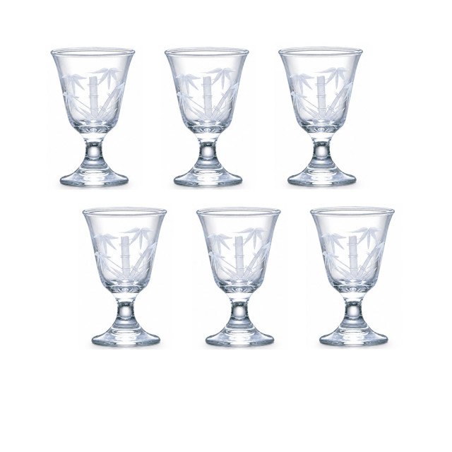 【TOYO-SASAKI】65cc高腳竹切子  39829-75 / 東洋佐佐木 / 日本製 / 日本酒杯 / 日本酒器 / 切子 / 和風/ 日式風格 