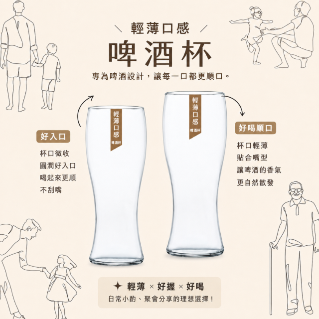 【TOYO-SASAKI】薄韻啤酒杯組  G096-T284  / 東洋佐佐木 / 日本製 / 啤酒杯 / 木盒 / 禮盒 