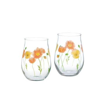 【TOYO-SASAKI】400cc對杯組（罌粟花款）  G099-T296  / 東洋佐佐木 / 日本製 / 罌粟花 / 飲料杯 / 禮盒 