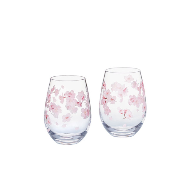 【TOYO-SASAKI】360cc對杯組（櫻花款） G099-T302  / 東洋佐佐木 / 日本製 / 櫻花 / 飲料杯 / 禮盒 