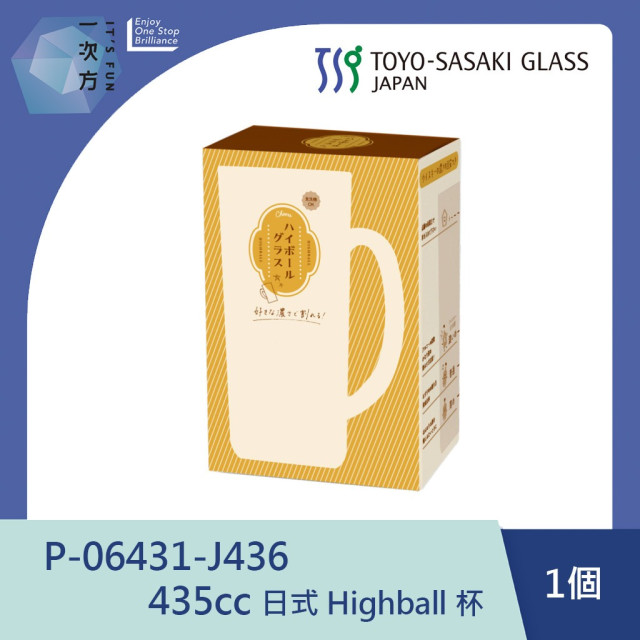 【TOYO-SASAKI】435cc 日式 Highball 杯  P-06431-J436 / 東洋佐佐木 / 日本製 / 啤酒杯 / 居酒屋 / Highball杯 / 嗨波杯/ 禮盒 