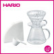 【HARIO】SIMPLY V60清透玻璃手沖組 / S-VGBK-02-T / V60手沖/ V60濾杯/ 咖啡套組/ V60咖啡壺 (贈星戰馬克杯)