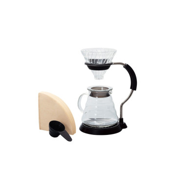 【HARIO】V60玻璃濾杯手沖咖啡壺組/ VAS-8006-G/ V60手沖/ V60濾杯/ 咖啡套組/ V60咖啡壺 (贈星戰馬克杯)