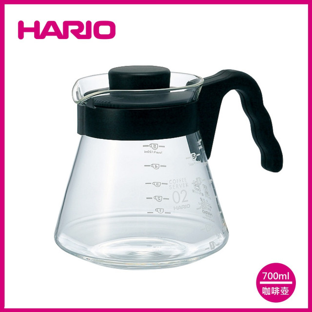 【HARIO】V60好握02黑色咖啡壺 / VCS-02-B 2個  / V60手沖/ V60濾杯/ 咖啡套組/ V60咖啡壺 / 耐熱玻璃 / 好握咖啡壺