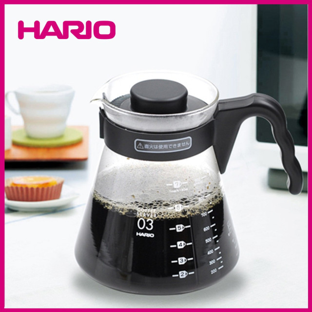 【HARIO】V60好握03黑色咖啡壺 / VCS-03-B 2個  / V60手沖/ V60濾杯/ 咖啡套組/ V60咖啡壺 / 耐熱玻璃 / 好握咖啡壺