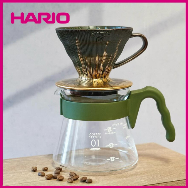 【HARIO】 V60懷汝流蘇01金濾杯/ VDCK-01-RSG / V60手沖/ V60濾杯/ 咖啡套組/ V60咖啡壺     