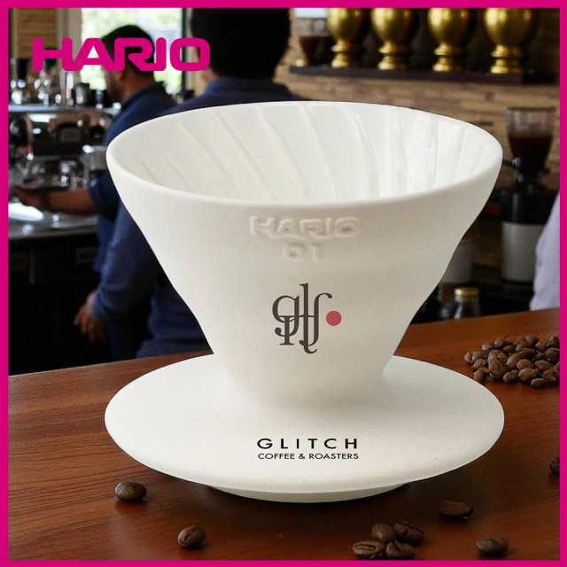 【HARIO】GLITCH聯名款 V60 老岩泥01濾杯-象牙白/ VDCR-01-GW / V60手沖/ V60濾杯/ 咖啡套組/ V60咖啡壺