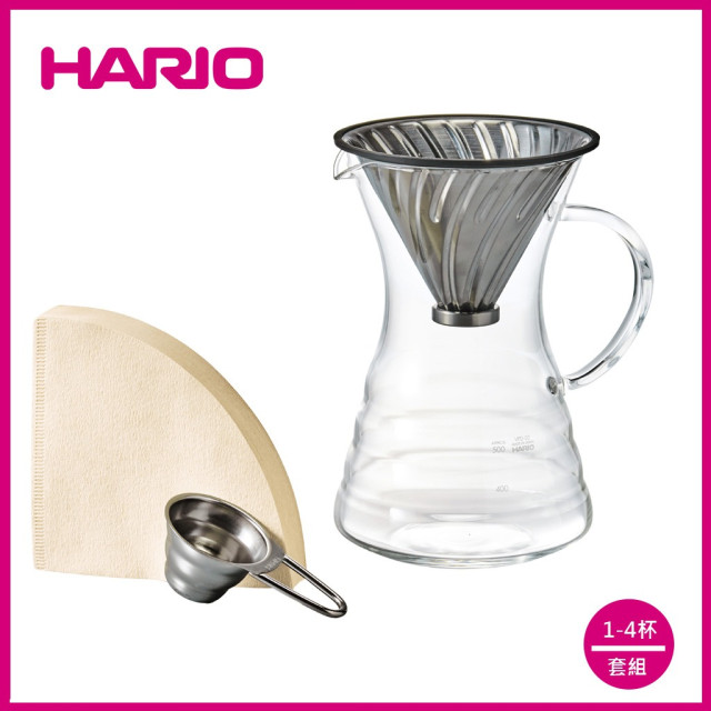 【HARIO】V60金屬濾杯咖啡壺組/ V60手沖/ V60濾杯/ 咖啡套組/ V60咖啡壺 (贈星戰馬克杯)