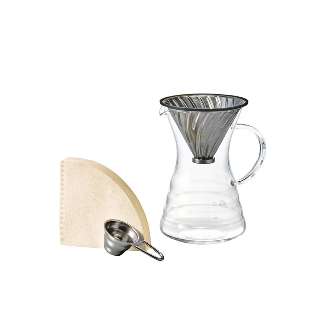 【HARIO】V60金屬濾杯咖啡壺組/ V60手沖/ V60濾杯/ 咖啡套組/ V60咖啡壺 (贈星戰馬克杯)