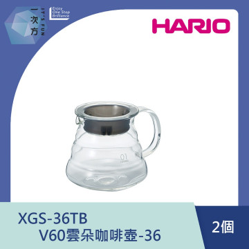 【HARIO】V60雲朵咖啡壺-36 / XGSR-36TB 2個  / V60手沖/ V60濾杯/ 咖啡套組/ V60咖啡壺 / 耐熱玻璃 / 雲朵咖啡壺